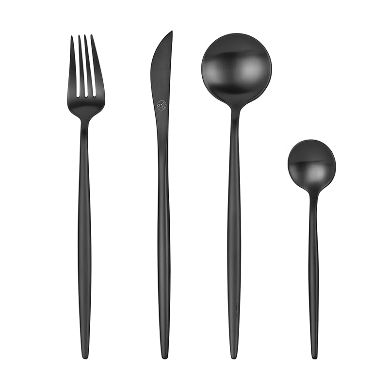 90027 Sets de cuberterías Negro Mate